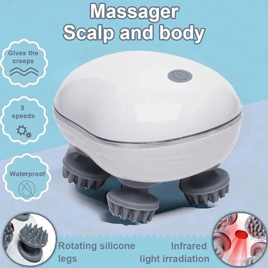 Electric Head Massager with Adjustable Speed Scalp Massage, Full Body Deep Muscle Vibrating Massage Cat Pet Massager